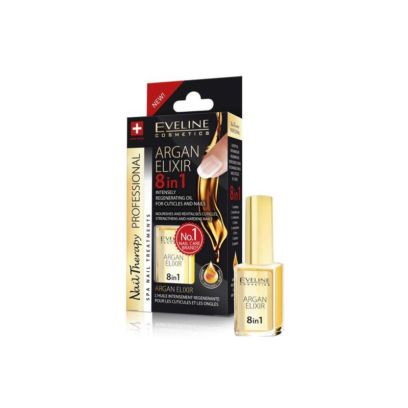 Eveline Argan Elixir Olejek Do Regeneracji Skórek I Paznokci 8W1 12 ml