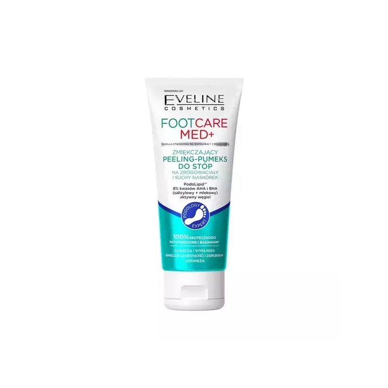 Eveline Foot Care Med+ Zmiękczający Peeling-Pumeks do Stóp na Zrogowaciały i Suchy Naskórek 100ml