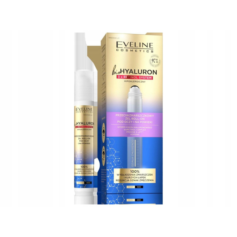 Eveline BioHyaluron 3x Retinol System Multinaprawcze Serum Silnie Przeciwzmarszczkowe na Noc 18ml