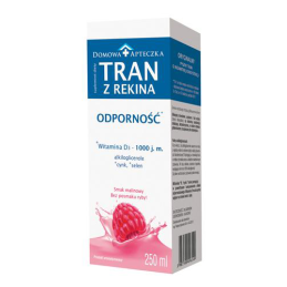 Tran z rekina grenlandzkiego sm. malinowy 250ml 