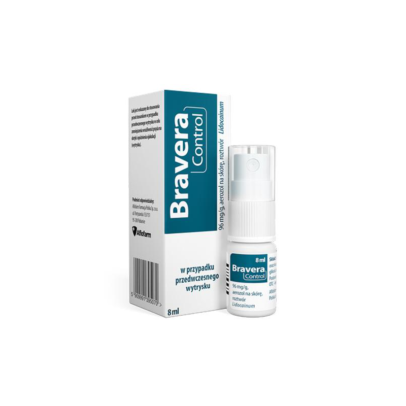 Bravera Control aerozol na skórę, opóźniający wytrysk - 8 ml