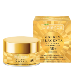 Bielenda Golden Placenta Collagen Reconstructor Nawilżająco-Wygładzający Krem Przeciwzmarszczkowy 40+ na Dzień i na Noc 50ml