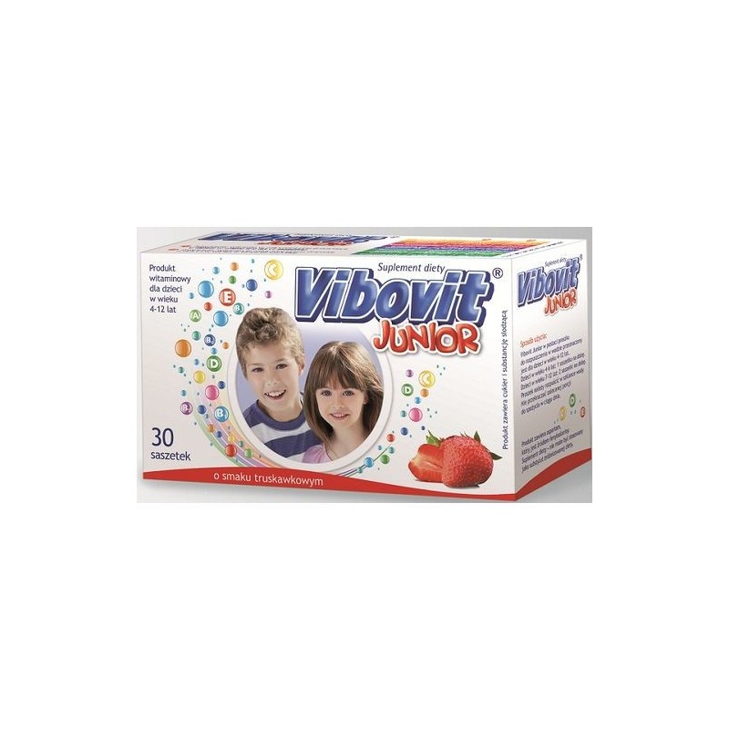 Vibovit junior 2 g x 30 sasz o smaku truskawkowym