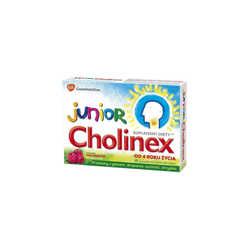 Cholinex junior x 16 pastylek do ssania