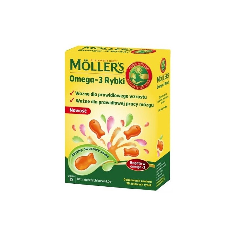 Mollers Omega-3 rybki x 36 żelków
