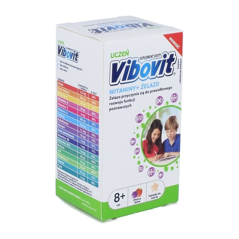 VIBOVIT UCZEŃ Witaminy+Żelazo - 30 tabletek