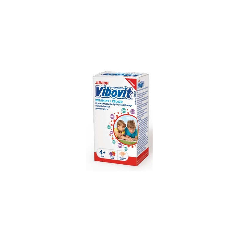 VIBOVIT JUNIOR Witaminy+Żelazo - 30 tabletek