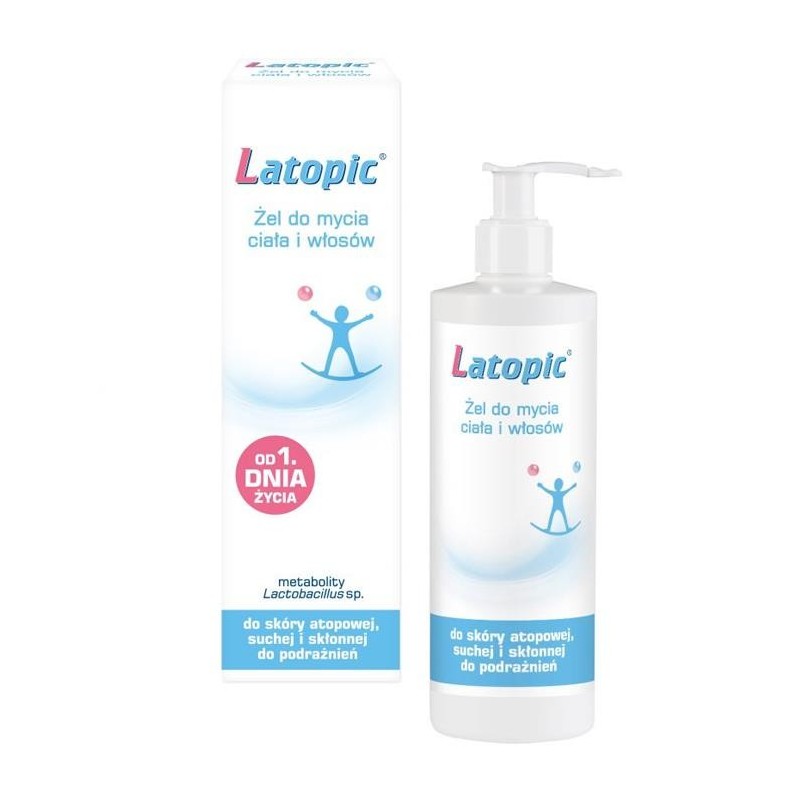 LATOPIC Żel do mycia ciała i włosów - 400 ml od 1 dnia zycia