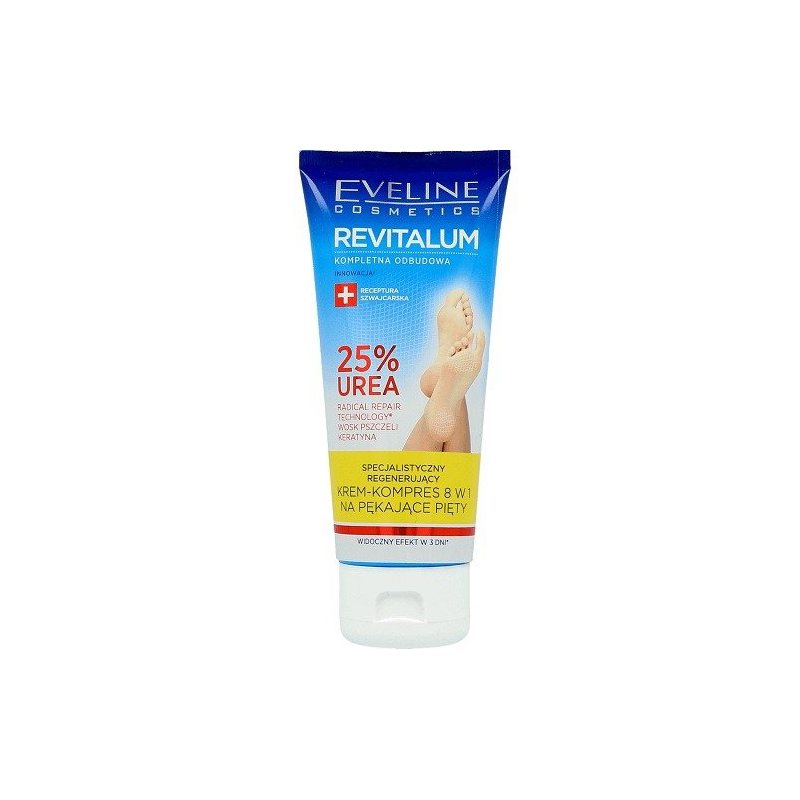 Eveline Revitalum 25%  - specjalistyczny regenerujący krem-kompres na pękające pięty 100 ml