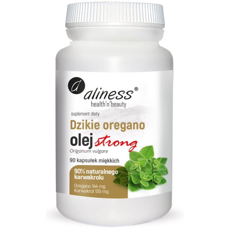 Aliness Dzikie Oregano Olej 100% - 90 kaps