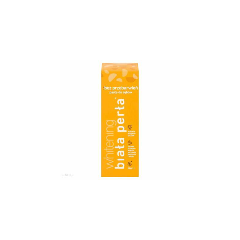 Biała Perła Whitening Wybielająca pasta do zębów bez przebarwień Kurkuma + Q10 - 75 ml